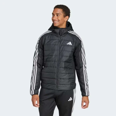 JAQUETA ADIDAS ESS 3S HIBRIDA ISOLAMENTO MASCULINO - Preto/branco