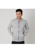 JAQUETA ADIDAS ESSENTIALS BASE FLEECE COM CAPUZ MASCULINA - Cinza JAQUETA ADIDAS ESSENTIALS BASE FLEECE COM CAPUZ MASCULINA - Cinza