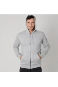 JAQUETA ADIDAS ESSENTIALS BASE FLEECE COM CAPUZ MASCULINA - Cinza JAQUETA ADIDAS ESSENTIALS BASE FLEECE COM CAPUZ MASCULINA - Cinza