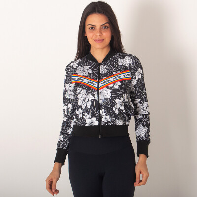 JAQUETA ADIDAS FARM RIO INFANTIL - Preto/branco