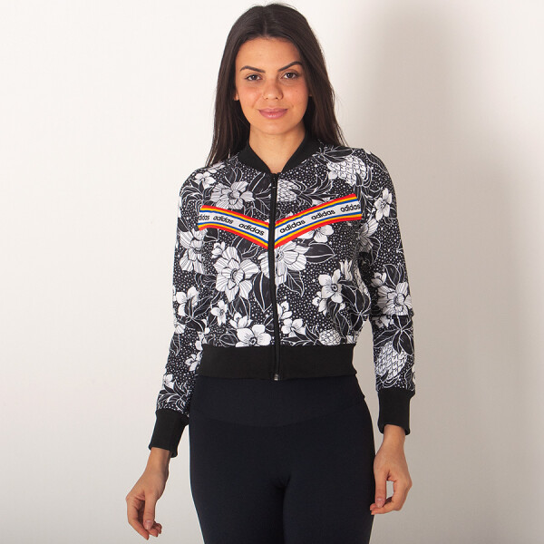 JAQUETA ADIDAS FARM RIO INFANTIL - Preto/branco