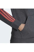 JAQUETA ADIDAS MOLETOM 3 LISTRAS FEMININA - Grafite