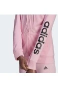 JAQUETA ADIDAS MOLETOM LOGO LINEAR FEMININA - Rosa