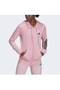 JAQUETA ADIDAS MOLETOM LOGO LINEAR FEMININA - Rosa