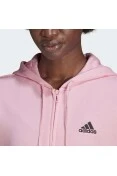 JAQUETA ADIDAS MOLETOM LOGO LINEAR FEMININA - Rosa
