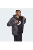 JAQUETA ADIDAS OUTDOOR C/CAPUZ ESS INS HO MASCULINA - Grafite/branco