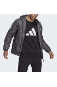 JAQUETA ADIDAS OUTDOOR C/CAPUZ ESS INS HO MASCULINA - Grafite/branco