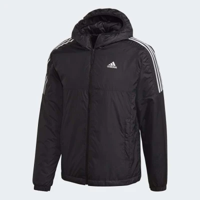 JAQUETA ADIDAS OUTDOOR C/CAPUZ ESS INS HO MASCULINA - Preto/branco