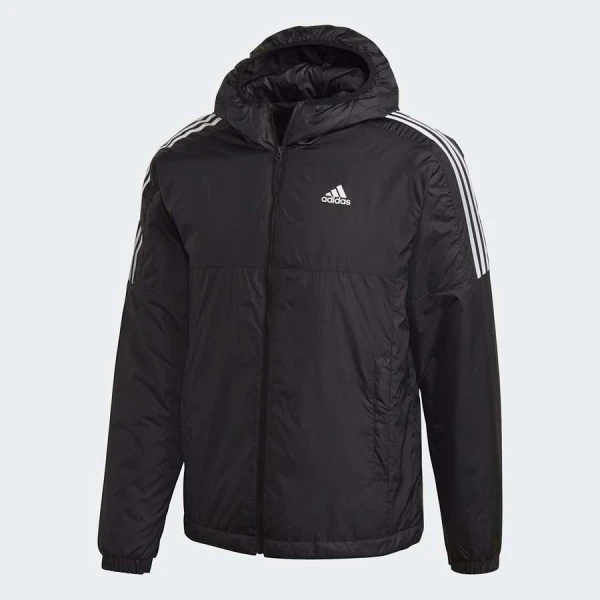JAQUETA ADIDAS OUTDOOR C/CAPUZ ESS INS HO MASCULINA - Preto/branco