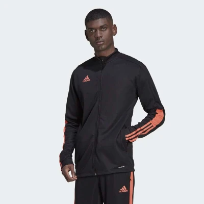 JAQUETA ADIDAS TIRO ESSENTIALS MASCULINA - Preto/vermelho JAQUETA ADIDAS TIRO ESSENTIALS MASCULINA - Preto/vermelho