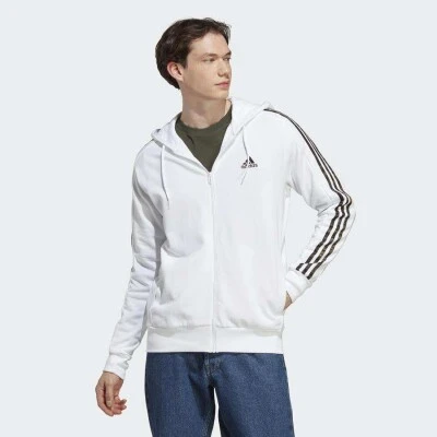 JAQUETA ADIDAS TRACK TOP 3 LISTRAS MASCULINA - Branco/verde