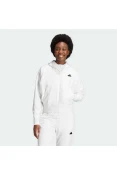 JAQUETA ADIDAS Z.N.E. MOLETOM COM CAPUZ E ZÍPER FEMININA - Branco