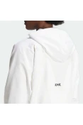 JAQUETA ADIDAS Z.N.E. MOLETOM COM CAPUZ E ZÍPER FEMININA - Branco