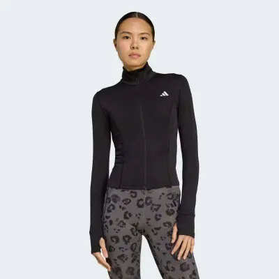JAQUETA ADIDAS ZIPER OPTIME ESSENTIALS FEM. - Preto