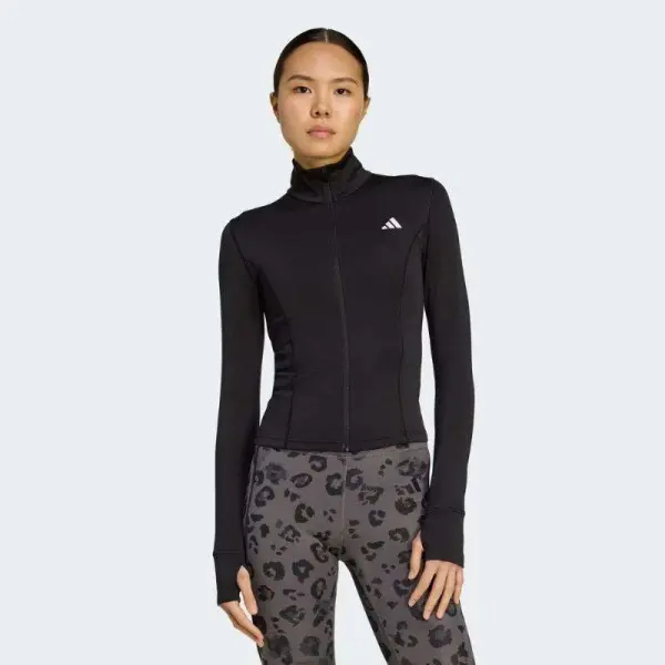JAQUETA ADIDAS ZIPER OPTIME ESSENTIALS FEM. - Preto