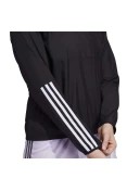 JAQUETA ANORAQUE RUN IT 3-STRIPES FEMINIA - Preto/branco