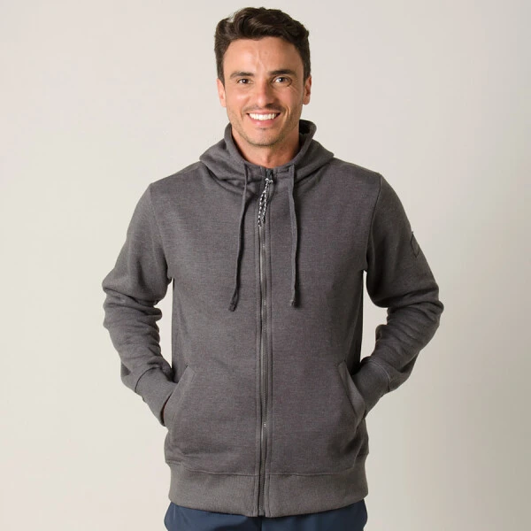 JAQUETA ASICS TRAINING SWEAT ZIP HOODY MASCULINA - Grafite