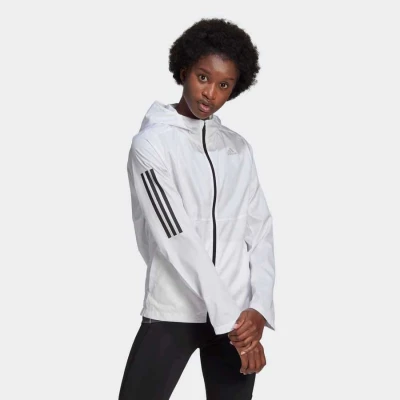 JAQUETA CORTA-VENTO ADIDAS OWN THE RUN HOODED FEMININA - Branco