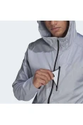 JAQUETA CORTA-VENTO ADIDAS OWN THE RUN MASCULINA - Cinza