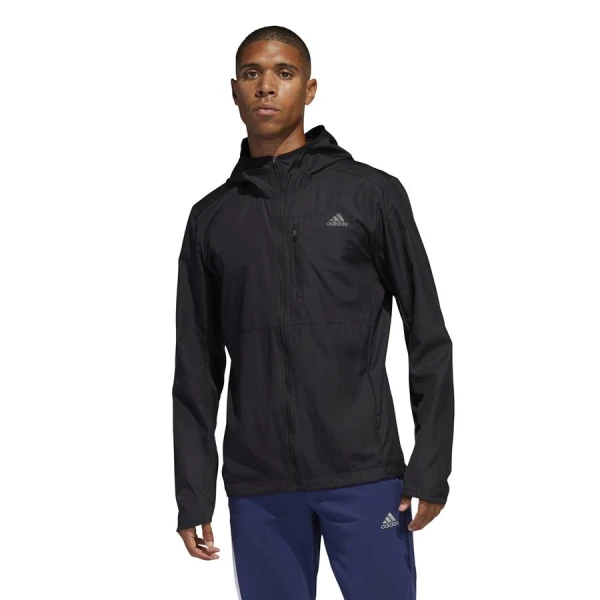 JAQUETA CORTA-VENTO ADIDAS OWN THE RUN MASCULINA - Preto