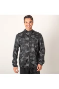 JAQUETA CORTA-VENTO ADIDAS OWN THE RUN MASCULINA - Preto/grafite