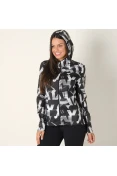 JAQUETA CORTA VENTO ADIDAS RESPONSE OWN THE RUN FEMININA - Preto/branco