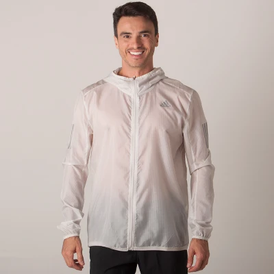 JAQUETA CORTA-VENTO ADIDAS RUNNING MASCULINA - Bege