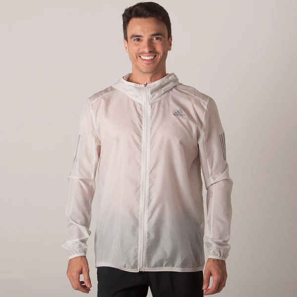 JAQUETA CORTA-VENTO ADIDAS RUNNING MASCULINA - Bege