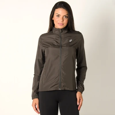 JAQUETA CORTA-VENTO ASICS CORE RUNNING FEMININA - Chumbo