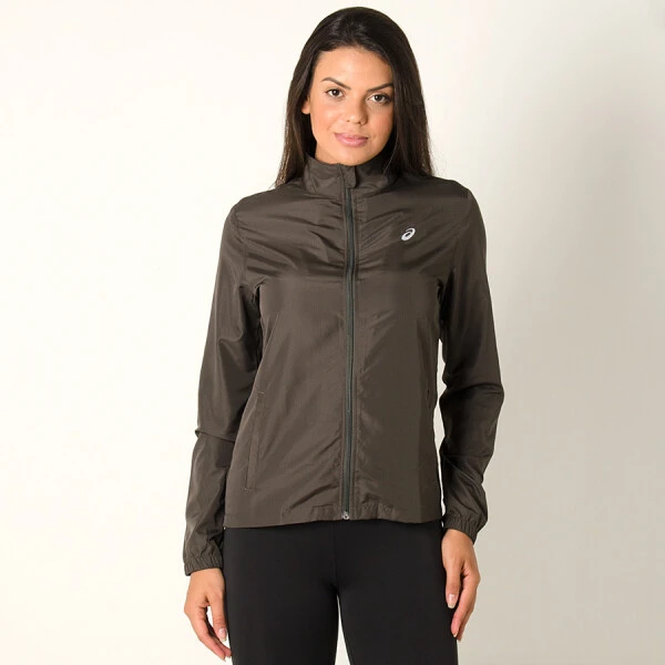 JAQUETA CORTA-VENTO ASICS CORE RUNNING FEMININA - Chumbo