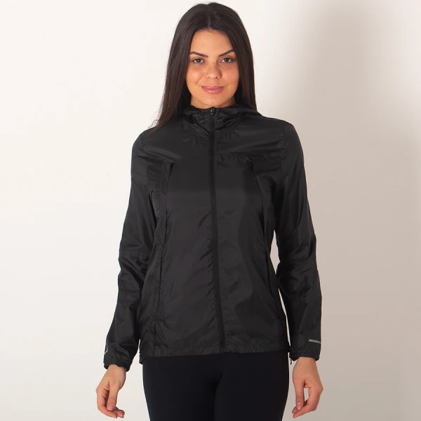JAQUETA CORTA-VENTO ASICS LEGENDS PACKABLE FEMININA - Preto