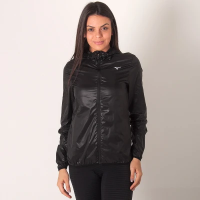 JAQUETA CORTA-VENTO MIZUNO RUN FAST FEMININA - Preto JAQUETA CORTA-VENTO MIZUNO RUN FAST FEMININA - Preto