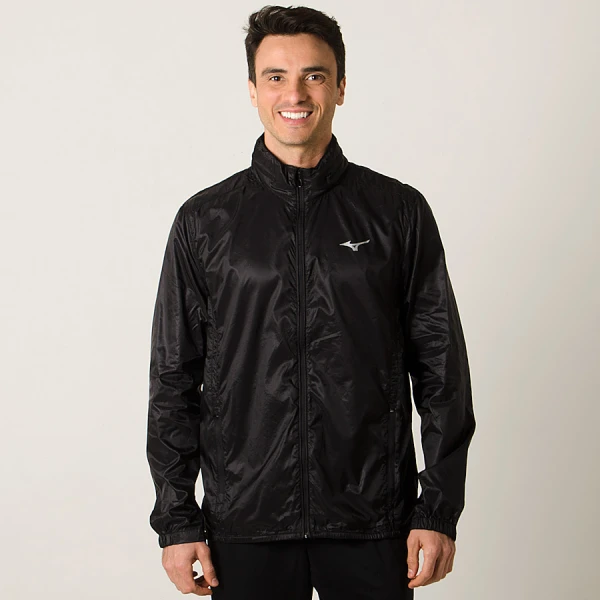 JAQUETA CORTA-VENTO MIZUNO RUN FAST MASCULINA - Preto
