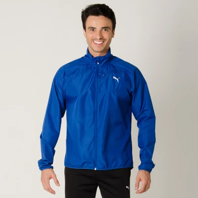 JAQUETA CORTA VENTO PUMA CORE RUN MASCULINA - Azul JAQUETA CORTA VENTO PUMA CORE RUN MASCULINA - Azul