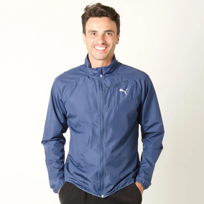 JAQUETA CORTA VENTO PUMA CORE RUN MASCULINA - Marinho JAQUETA CORTA VENTO PUMA CORE RUN MASCULINA - Marinho