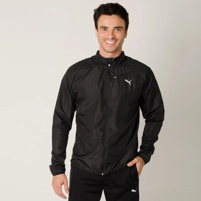 JAQUETA CORTA VENTO PUMA CORE RUN MASCULINA - Preto JAQUETA CORTA VENTO PUMA CORE RUN MASCULINA - Preto