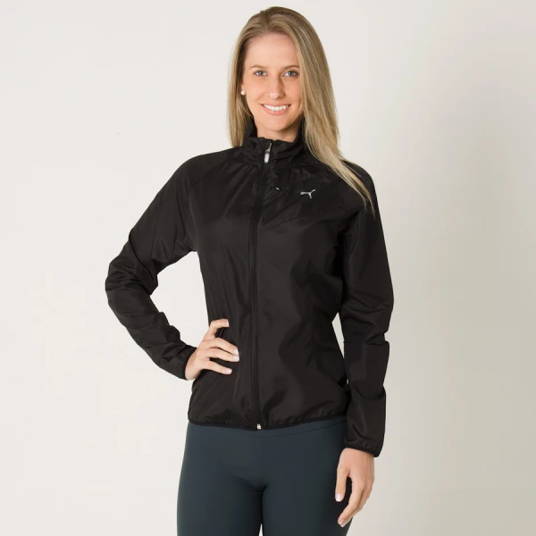 JAQUETA CORTA-VENTO PUMA CORE RUN WIND FEMININA - Preto
