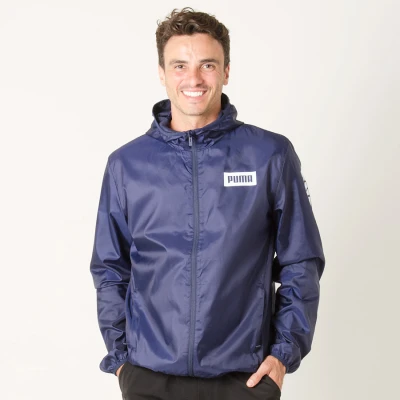 JAQUETA CORTA-VENTO PUMA REBEL WINDBREAKER MASCULINO - Marinho JAQUETA CORTA-VENTO PUMA REBEL WINDBREAKER MASCULINO - Marinho