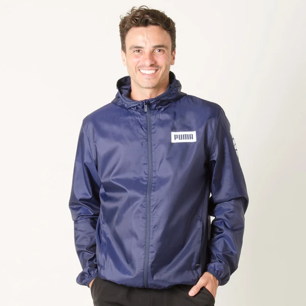 JAQUETA CORTA-VENTO PUMA REBEL WINDBREAKER MASCULINO - Marinho JAQUETA CORTA-VENTO PUMA REBEL WINDBREAKER MASCULINO - Marinho