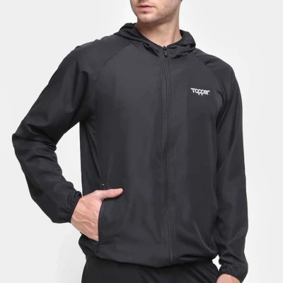 JAQUETA CORTA-VENTO TOPPER BASICA MASCULINA - Preto