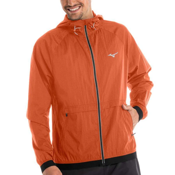 JAQUETA DE CORRIDA MIZUNO HIGH MASCULINA - Laranja