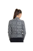 JAQUETA LIVE JACQUARD MESCLA SERPENTE FEMININA - Grafite