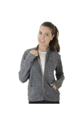 JAQUETA LIVE JACQUARD MESCLA SERPENTE FEMININA - Grafite/preto