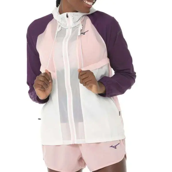 JAQUETA MIZUNO HIGH 2 FEMININA - Rosa/branco