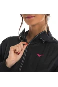 JAQUETA MIZUNO HIGH COM CAPUZ FEMININA - Preto/pink