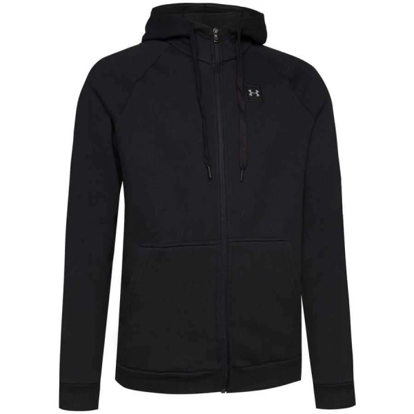 JAQUETA MOLETOM DE TREINO UNDER ARMOUR RIVAL FLEECE FULL ZIP MASCULINA - Preto