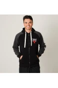 JAQUETA NBA MOLETOM BULLS MASCULINA - Preto/grafite JAQUETA NBA MOLETOM BULLS MASCULINA - Preto/grafite