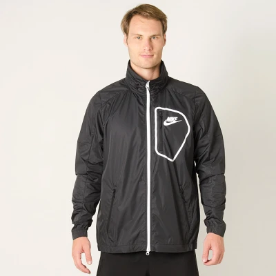 JAQUETA NIKE AV15 WOVEN MASCULINA - Preto/branco JAQUETA NIKE AV15 WOVEN MASCULINA - Preto/branco