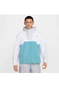 JAQUETA NIKE CLUB MARINA ANORAK WB MASCULINO - Branco/azul