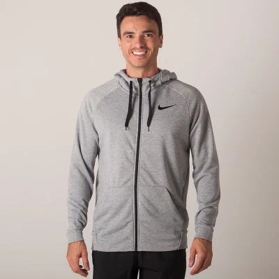 JAQUETA NIKE DRY HOODIE FZ FLEECE MASCULINA - Cinza JAQUETA NIKE DRY HOODIE FZ FLEECE MASCULINA - Cinza